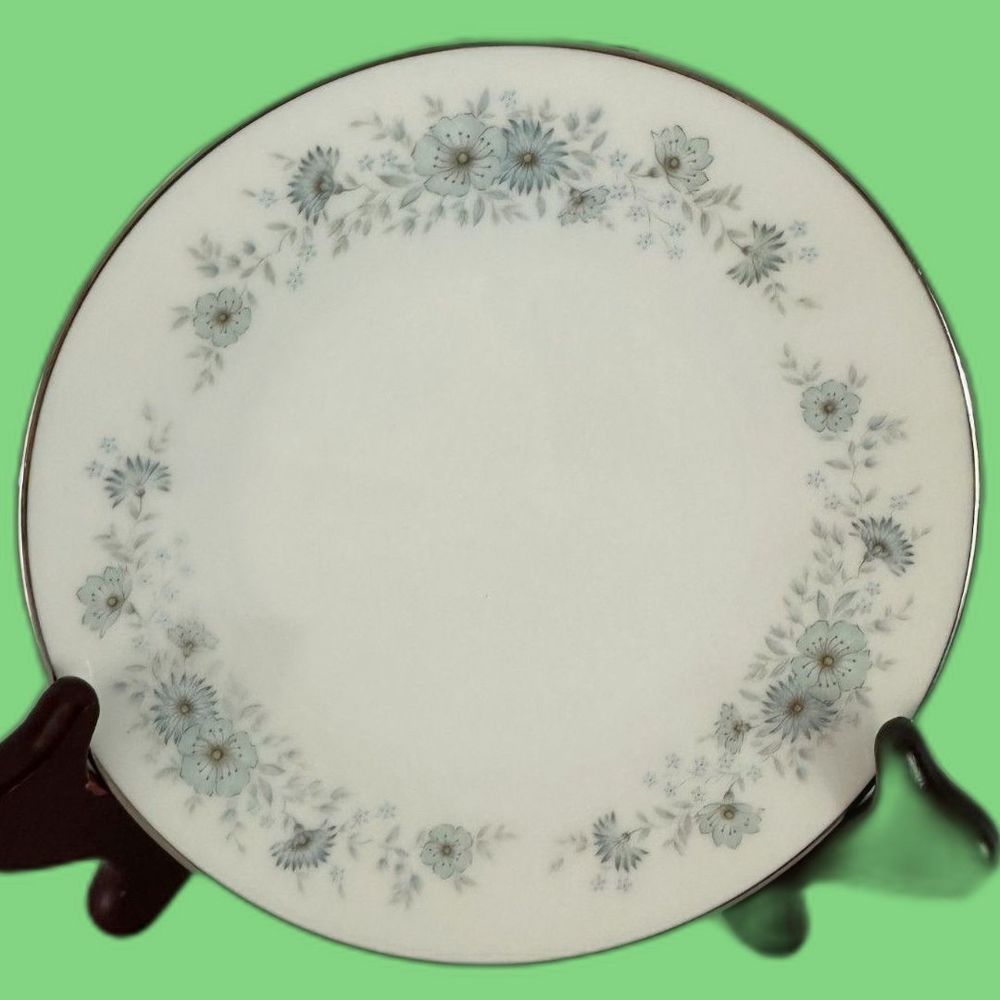 Noritake Porcelain China 6716 INVERNESS Platinum Vintage Japan Blue BREAD PLATE